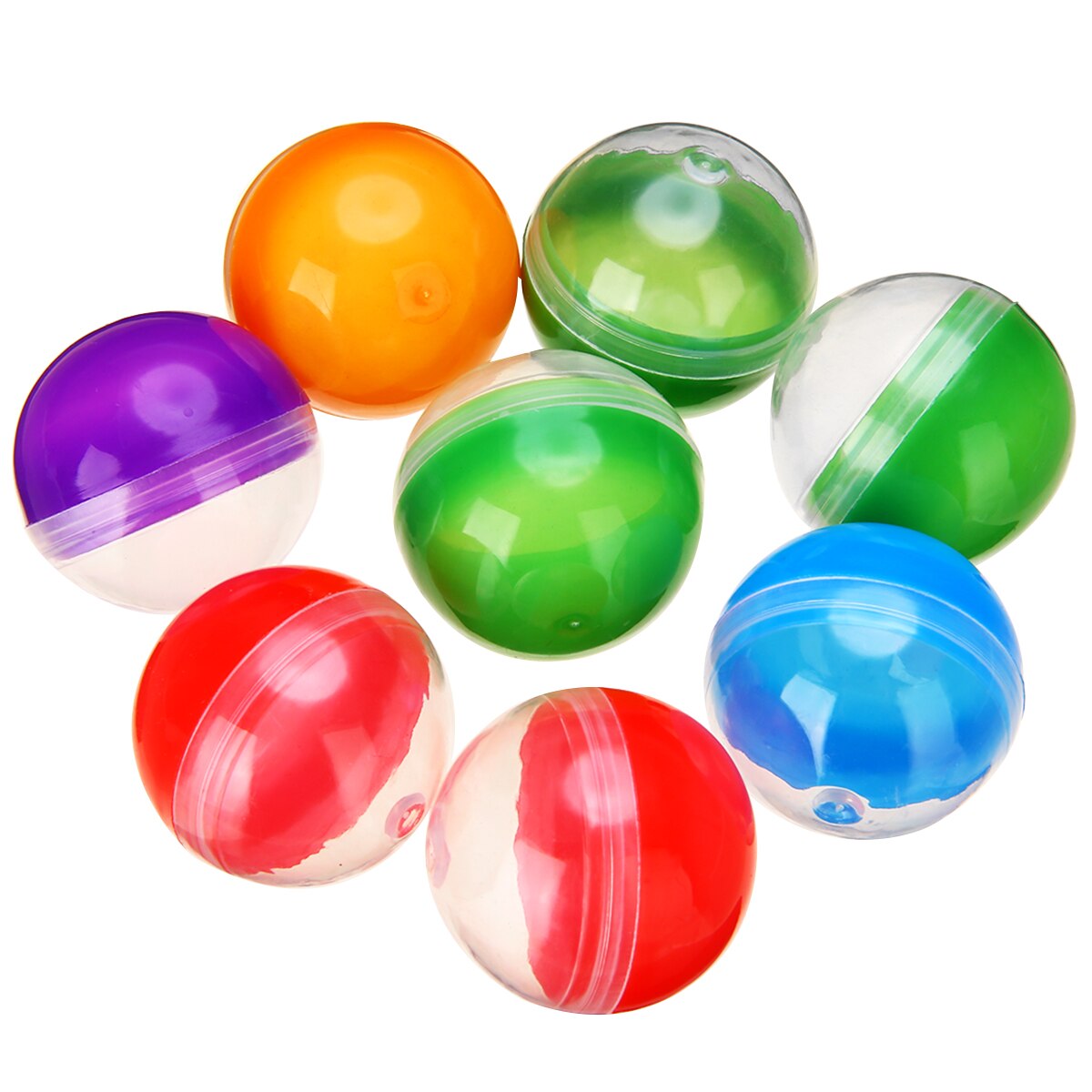 Distributeur automatique de couleurs mélangées | 10 pièces/ensemble, 32mm, Capsules de jouets rondes vides, 1.2 pouces, Capsule de boules colorées, pour d'événement et fête