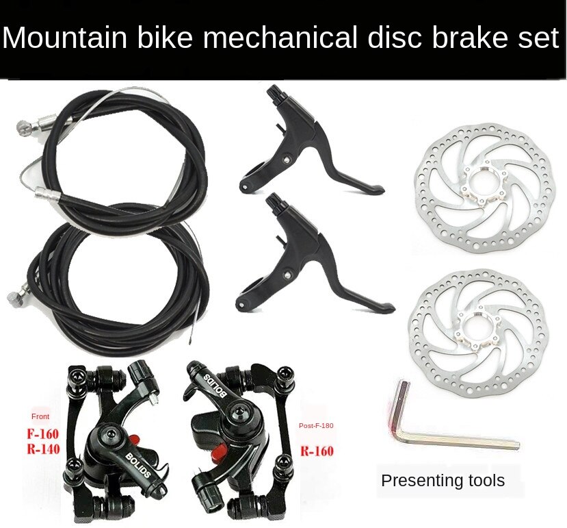 Phoenix Mountain Bike Disc Brake Clamp Bicycle Disc Brake Disc Mechanical Disc Brake Line Brake Refit: Gray
