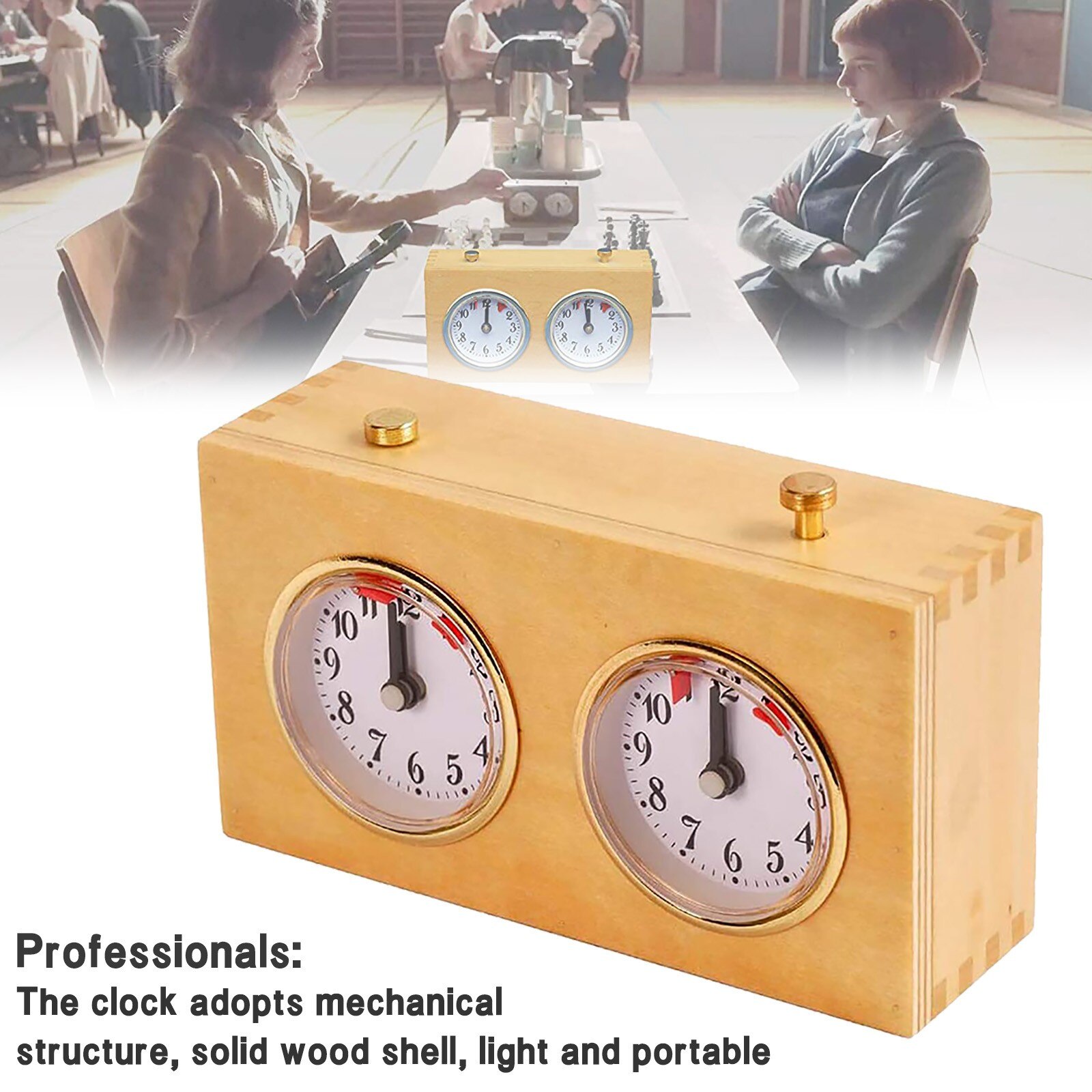 retro Analog Schachuhr Timer - Wind-hoch Mechanische Schach Uhr Keine Batterie Benötigt # T2G
