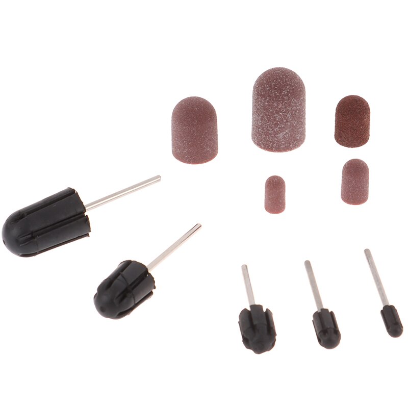 1/5pcs/set Bit Manicure Tool Nail Sanding Caps Rubber Grip Pedicure Polishing Sand Block Electric Drill Accessories