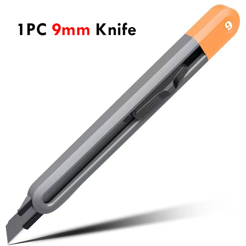Delikatessen 3-teiliges einstellen Allzweckmesser Kunstschnitzmesser Cutter Schulbedarf Schnittwerkzeuge Tapete Briefpapier Expressversand Sicheres Messer: Blau