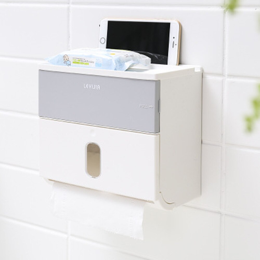 Tissue Box Rack Punch-free Double-layer Multifunctional Waterproof... – Vicedeal