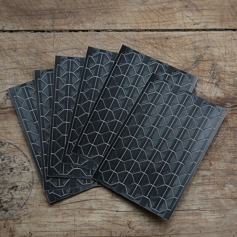 612 kpl/erä  (6 arkkia) tee itse värikäs valokuvakulmatarra leikekirjapaperi valokuva-albumikehys kuvakoristelu pvc-tarrat: Musta (6 kpl)