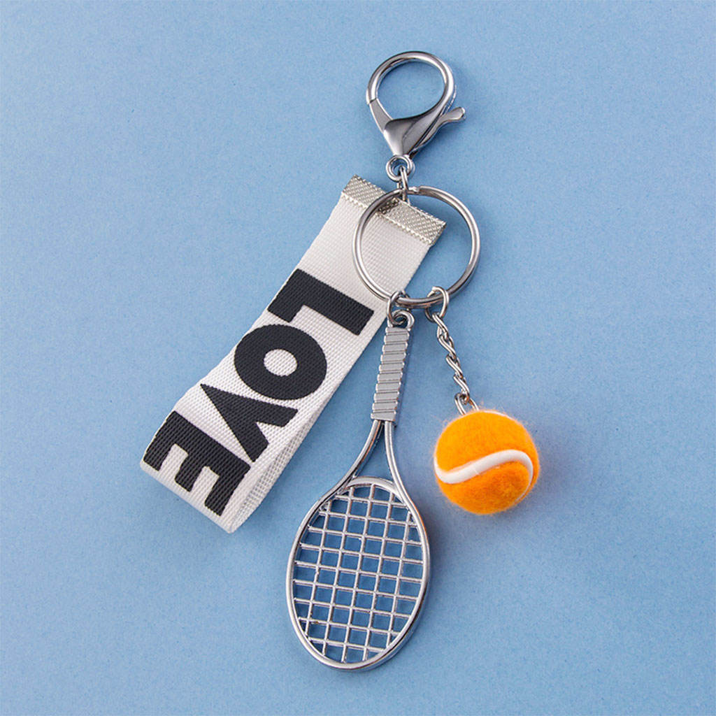 Leuke Sport Mini Tennisracket Hanger Sleutelhanger Sleutelhanger Key Chain Ring Finder Holer Voor Tiener