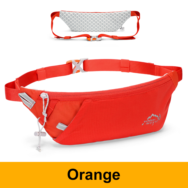 Running Bag Waist Bag 7.2 Inch Sports Phone Bag Men Women Waterproof Gym Bag Can Hold Water Cycling Phone Case Running Belt: Orange