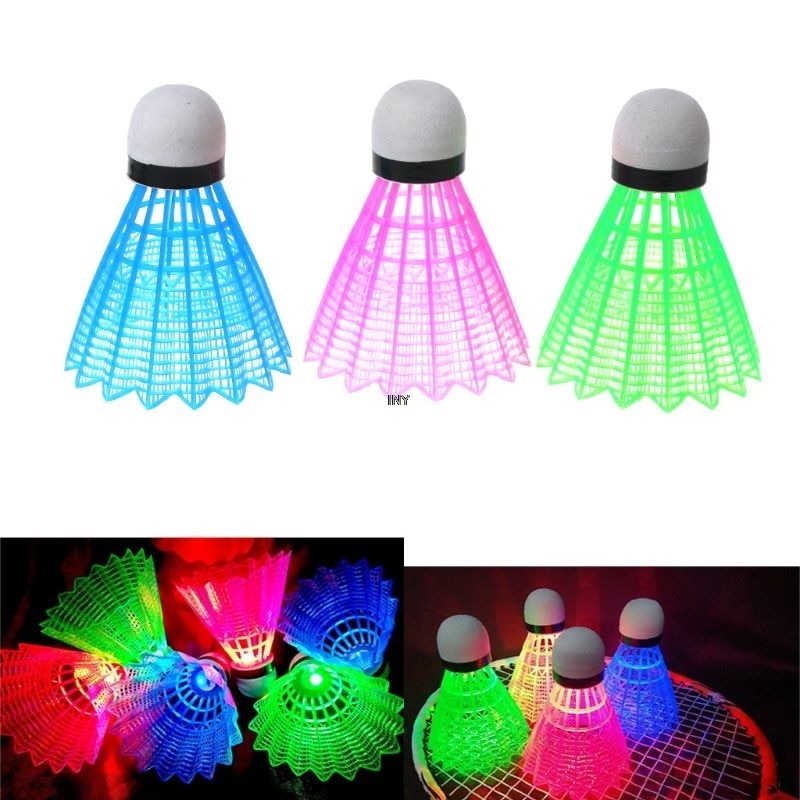 3pcs LED Lichtgevende Badminton Dark Night Gekleurde Plastic Schuim Gloeiende Shuttles INY