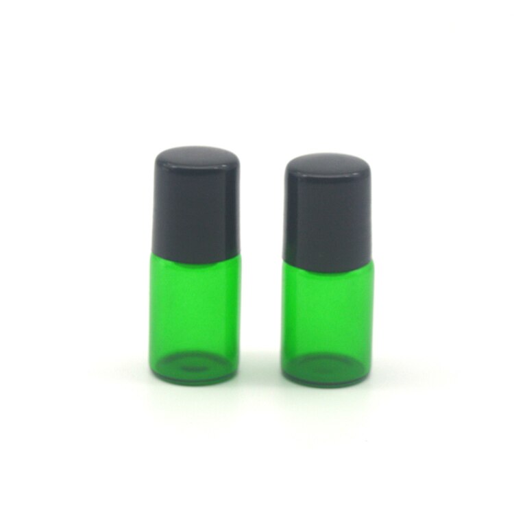 1pcs Empty Perfume Sample 1ml 2ml 3ml 5ml Green Roll Glass Bottle Essential Oil Bottle Roll-On Bottle: 2ml