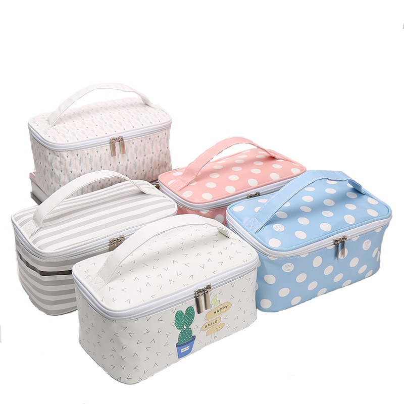 Women PU Travel Cosmetic Bag High capacity Makeup Bag Handbag Female Zipper Small Cosmetics Make Up Bags Travel Beauty Organizer