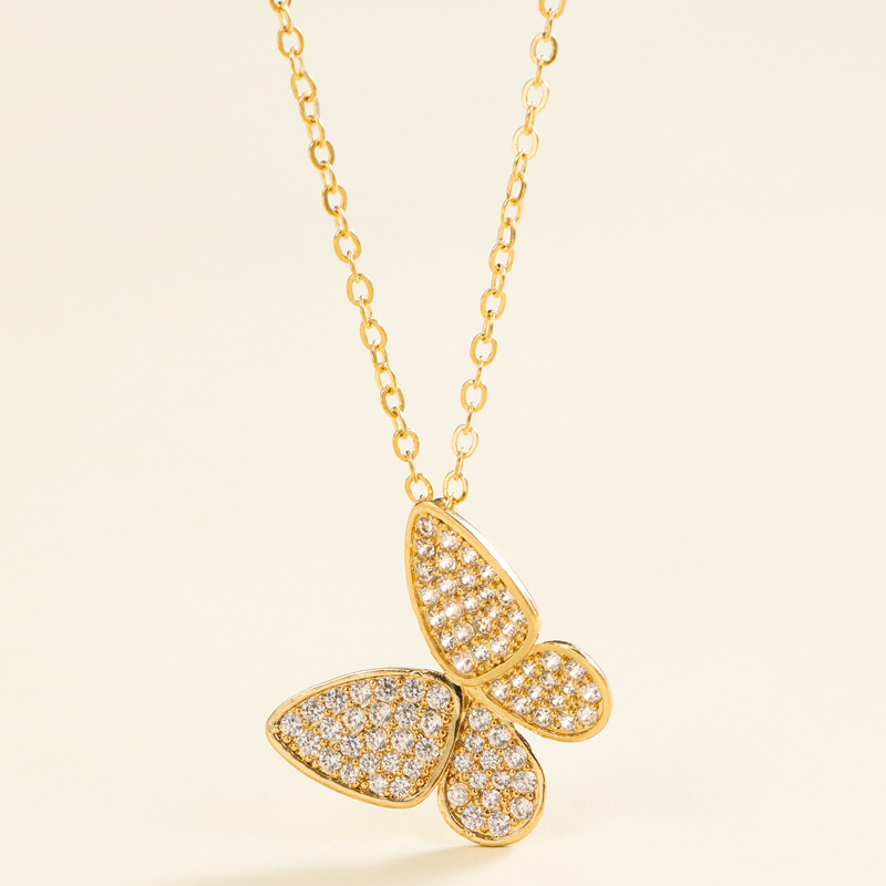 AAA cubo Zirconia pietre collana con ciondolo a bocca in ottone placcato oro girocollo donna rosa-oro labbro CZ gioielli fatti a mano presenti: Rhodium d'imitazione placcato