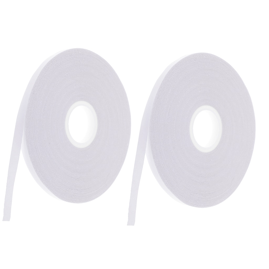 2 Stuks Dubbelzijdige Tape Wit Voor Diy Stof Naaien Doek Kleding Patchwork Tijdelijke Bevestiging 21.8 Yards, 6 Mm