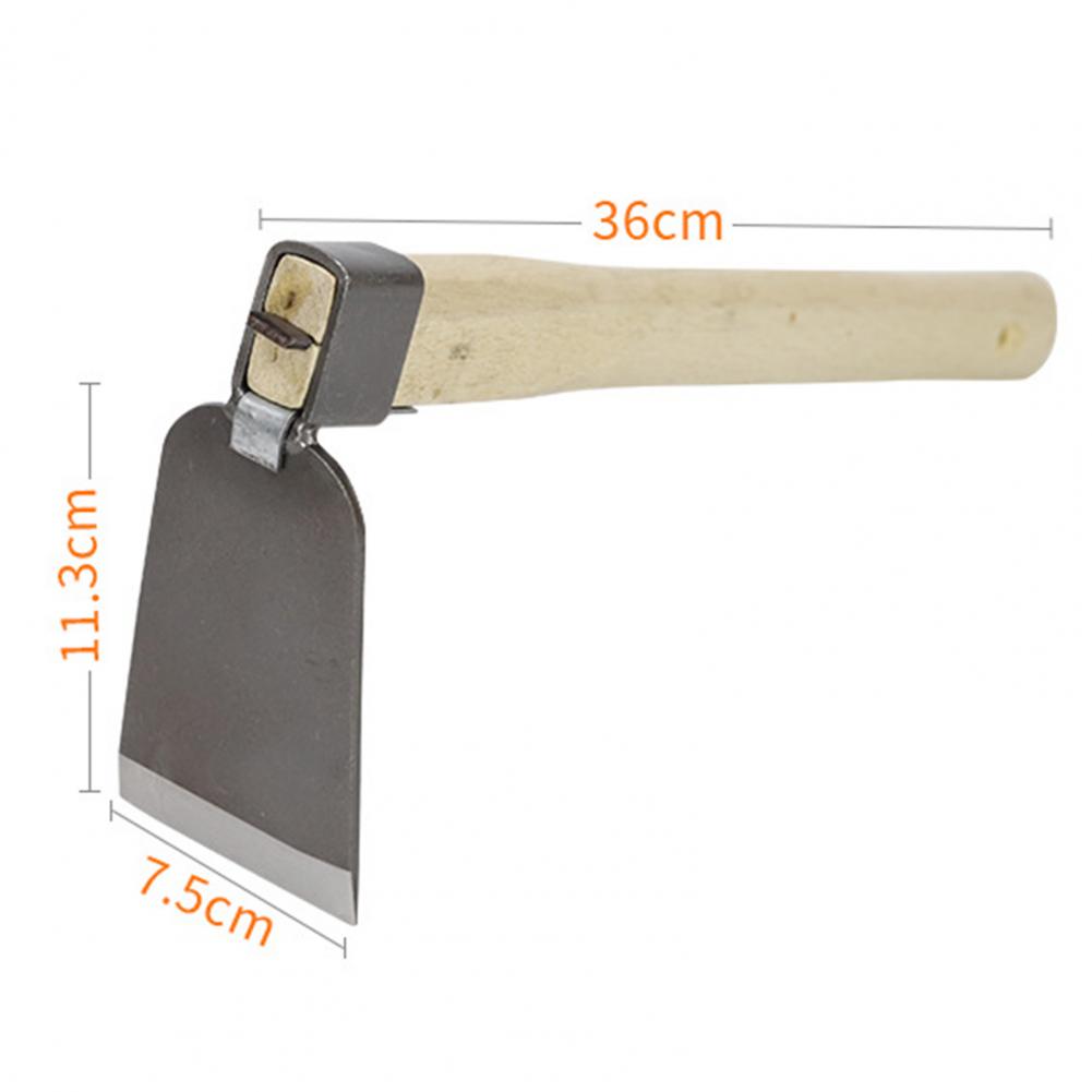 Gartenhacke, leichte Holzgriff-Stahl-Garten-Hand-Unkrauthacke, robuste Mehrzweck-Unkrautsichel für die Gartenarbeit