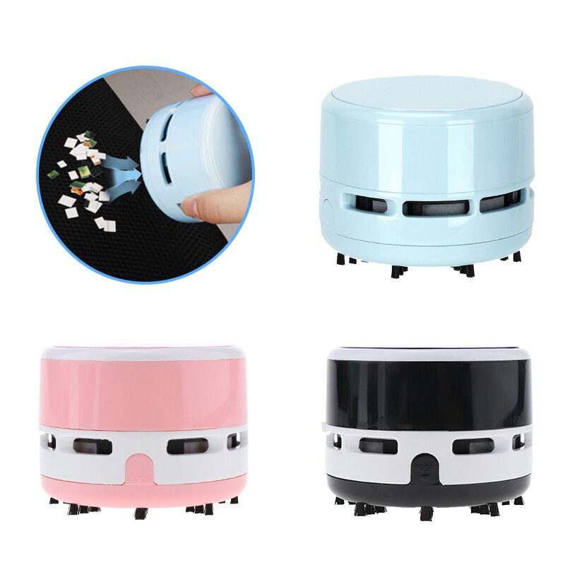 Portable Mini Desktop Vacuum Desk Dust Vacuum Cleaner Battery Operated