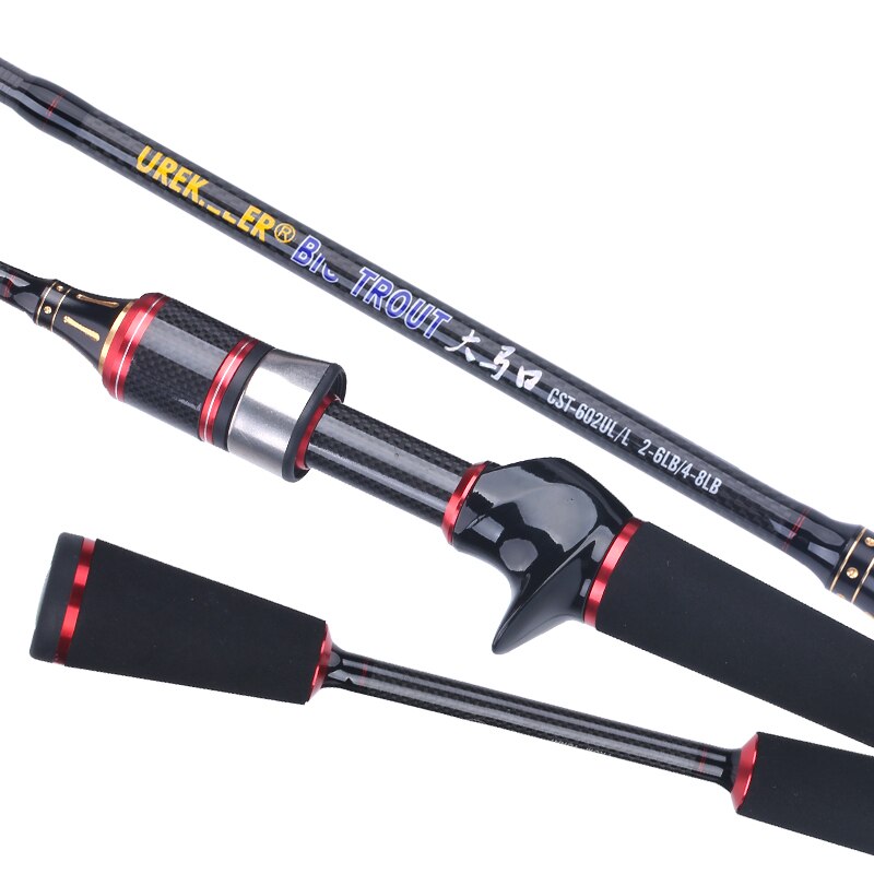 Lurekiller Carbon Trout Rod 1.8m Double Tips Solid UL tip Spinning/Casting Rod UL/L action lure 2-6g/3-10g