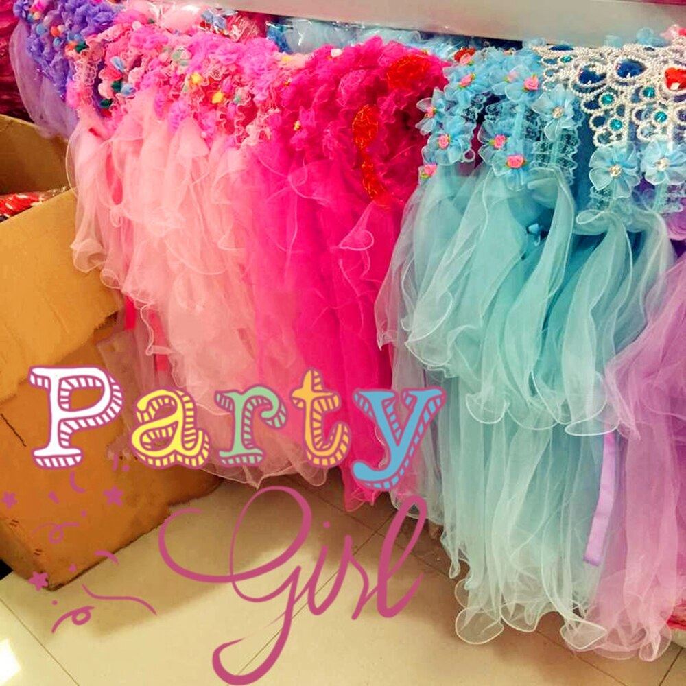 Girls Princess Crown Headband Tulle Bridal Veils Garland Wedding Party Wreath Children Hair band Solid Color Beaded Tassel