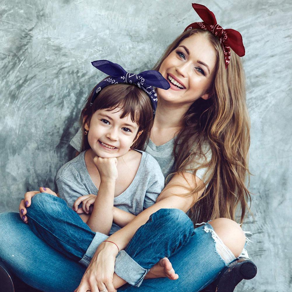 Vrouwen Haaraccessoires Linnen Bandana Sjaal Vierkante Vrouwelijke Bandana Hoofddeksels Rock Cool Meisjes Multi Hoofdbanden