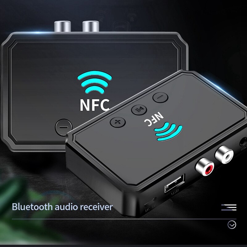 BT Receivers NFC Bluetooth 5.0 Audio Receiver Wireless Stereo Bluetooth Audio Adapter NFC 3.5Mm AUX RCA Music Sound Car