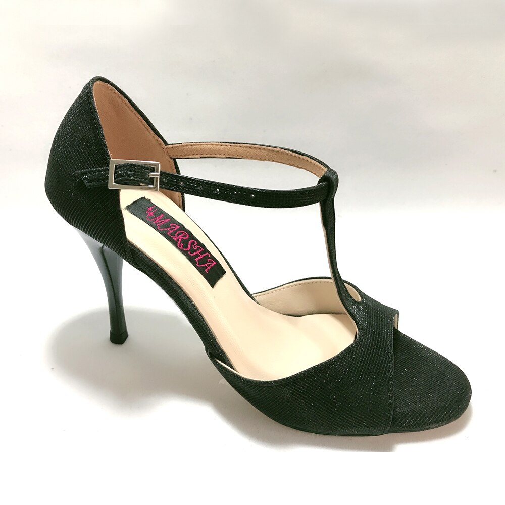 Zapatos de baile de Tango Argentina para mujer, calzado de boda y con suela de cuero, 62103BG, Blingbling