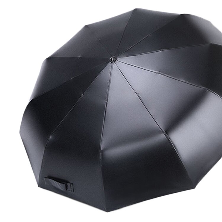 TOPX Car Safety Hammer Automatic Umbrellas Wind Resistant Men Black Coating Three Folding Umbrella Rain Women: 10ribs