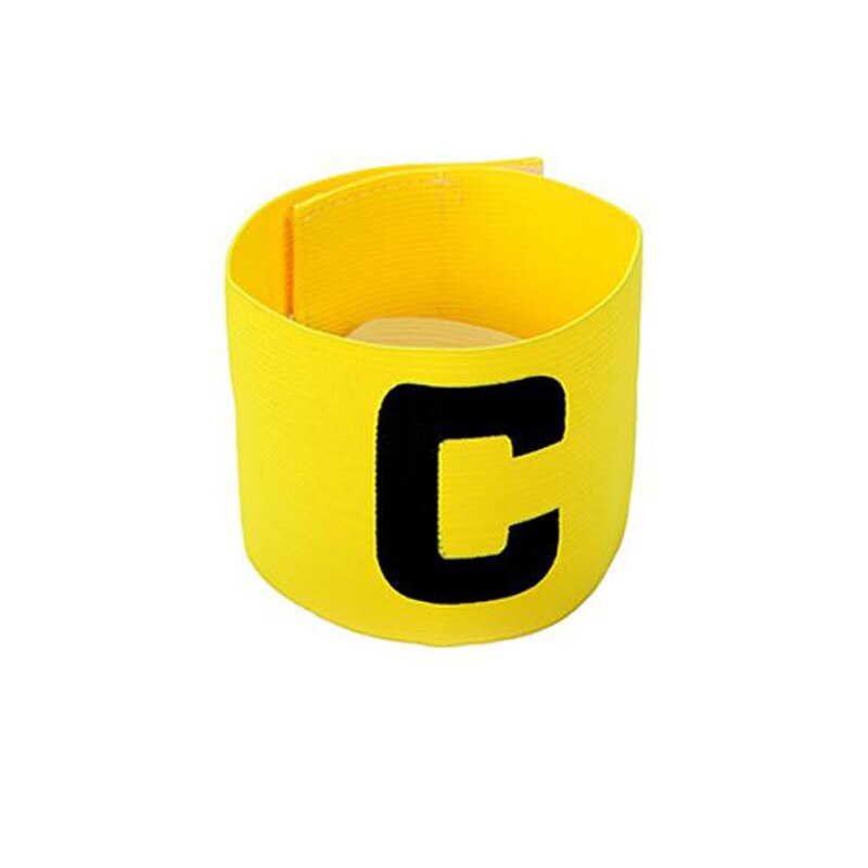 1 pc football game captain c word mark armband paste team leader c word nylon flexible for football sports accessories unisex: Yellow