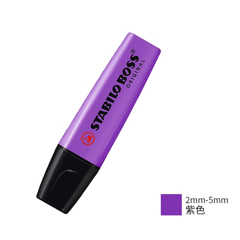 STABILO BOSS Pastel Highlighter Original Markers Environmental Pens For School Office Marking Focus Stationery 1Pcs: purple 1pcs