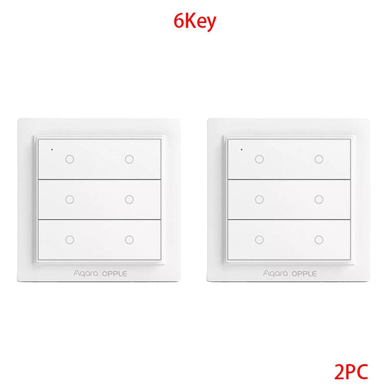 Original Aqara Opple Wireless Switch Zigbee 3.0 Smart Light Switch 2/4/6 Buttons APP Remote Control For Apple Homekit Mijia APP: 2PC-6Key