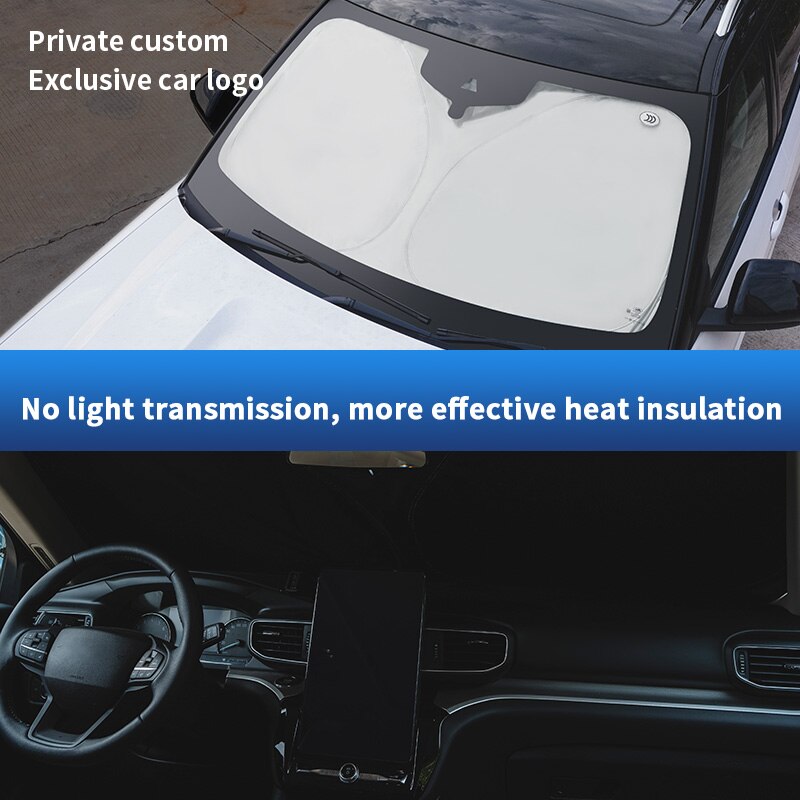 For Ford mustang Front sunshade Car front insulation cloth shade cloth Summer sunscreen interior car accessories