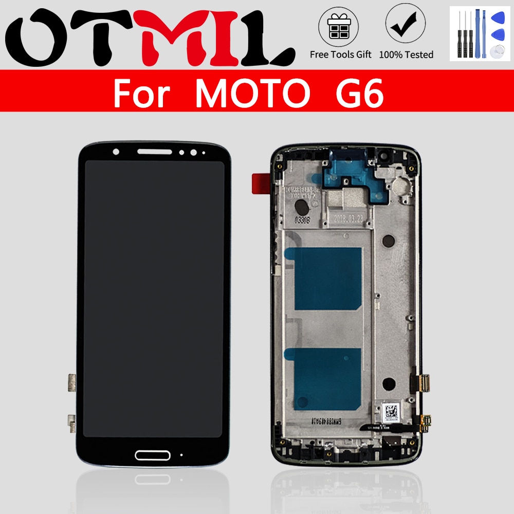 Originele 5.7 "Lcd Voor Motorola Moto G6 Lcd Touch Screen Frame Digitizer Vergadering Voor Moto G6 Display XT1925-3 XT1925-5