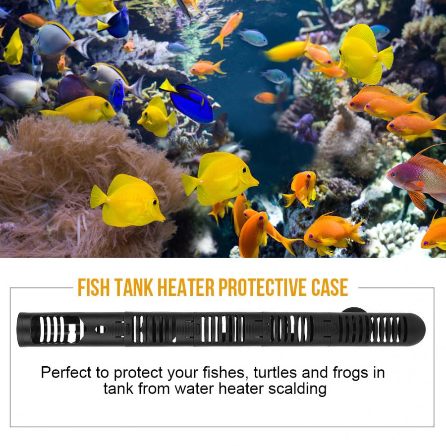 Aquarium Heater Protective Cover Plastic Removable Heater Insulated Protective Layer With Suction Cup Aquatic Accessories