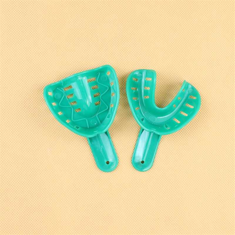 Plateaux à empreintes dentaires en plastique, 12 pièces, fournitures centrales dentaires, porte-dents pour adultes et enfants, outils de dentiste et de laboratoire