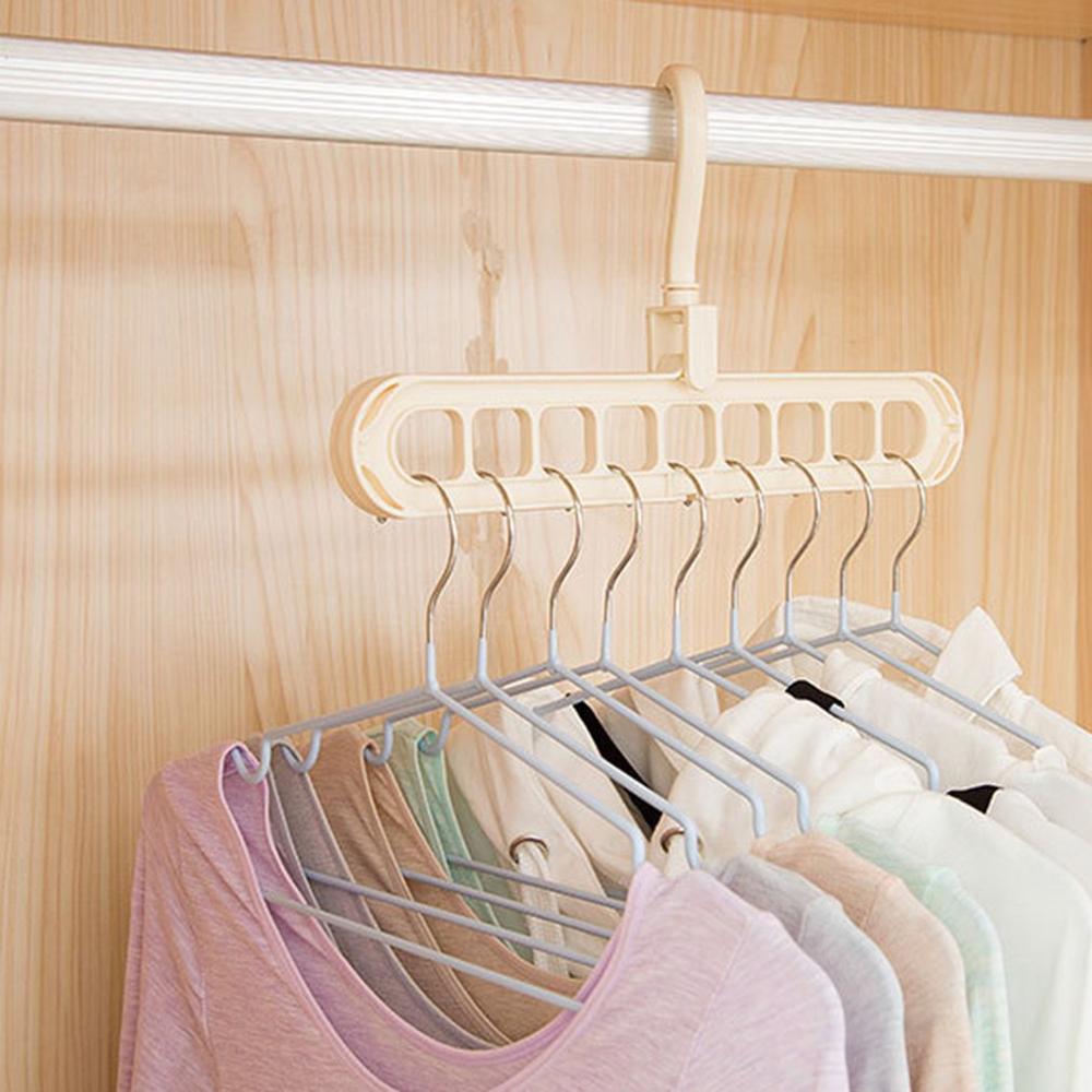porte-manteau rotatif multifonctionnel 9 trous cintre économiser de l'espace adapté à l'appartement de la chambre