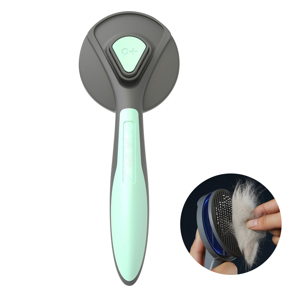 Brosse nettoyante et Peigne Autonettoyant pour Chien et Chat, Produits de Toilettage et de Beauté: green