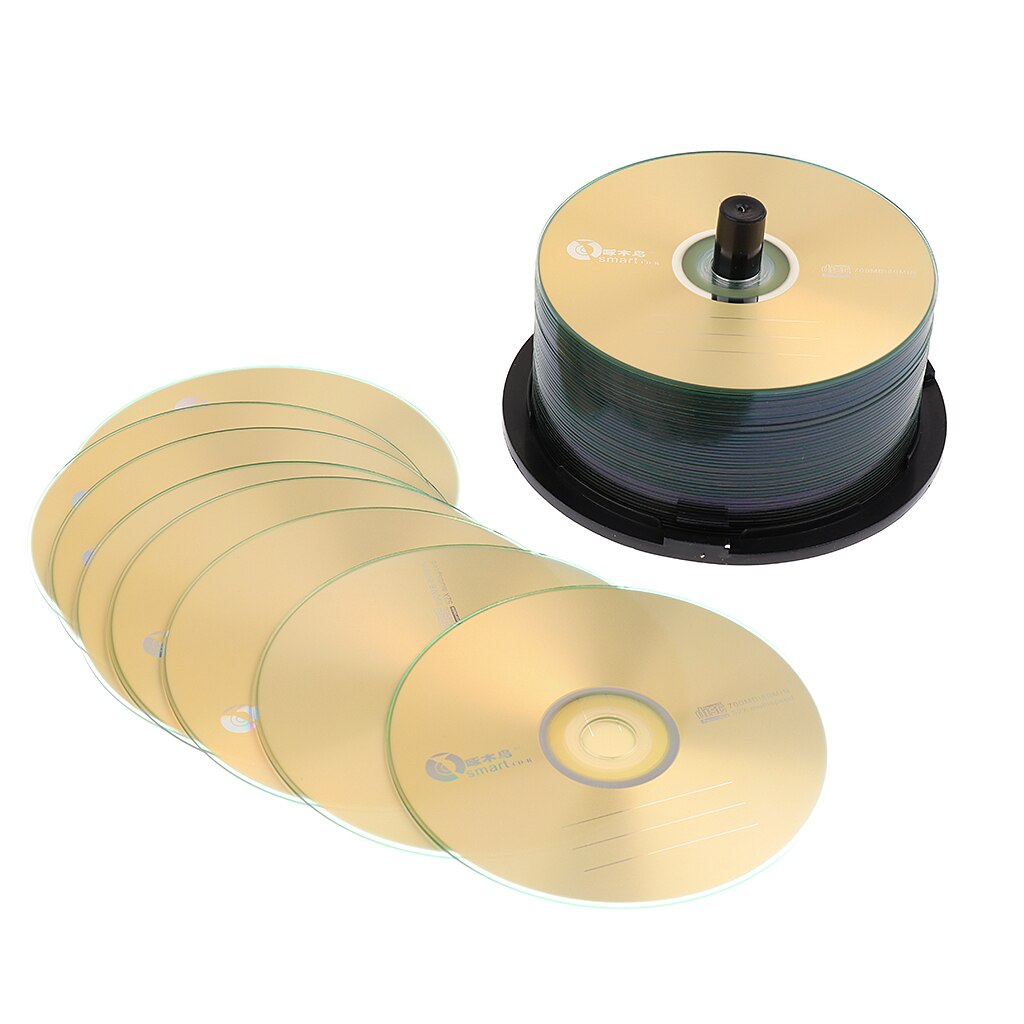 50Packs CD-R 52X 700MB 80Min Recordable DVD Blank Discs Spindle Dia.120mm