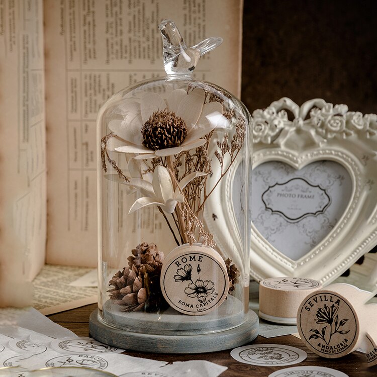 Retro Postmark Series Plant decoration stamp wooden rubber stamps for scrapbooking stationery DIY craft standard stamp