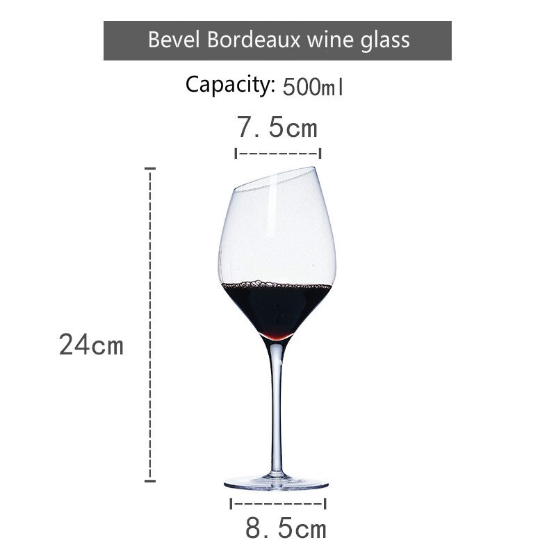 Copa de vino tinto oblicua de sueño , copa dorada, Burdeos, Burdeos, familiar, 4 estilos, 400-500ml: A