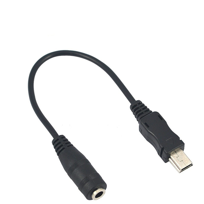3.5mm naar Mini USB Female naar Male Audio Cable Koord voor Actieve Clip Mic Microfoon Adapter voor GoPro hero + Sport Camera