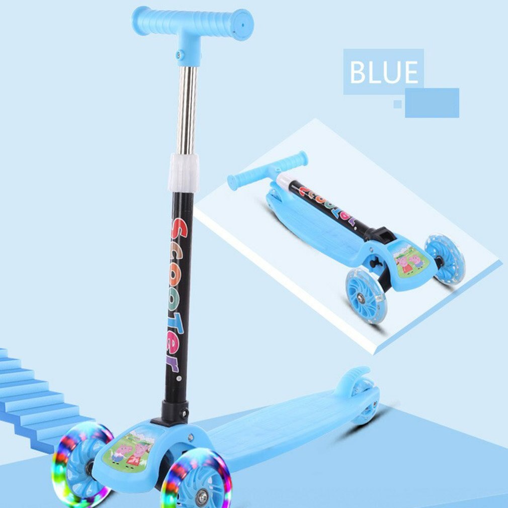 Indoor En Outdoor Kinderen Scooter Vouwen Kinderen Scooter 2-8 Jaar Oud Drie-Wiel Knippert Skateboard swing Auto