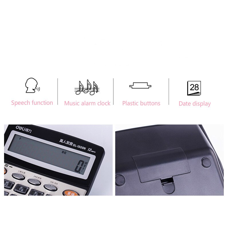 Large Office Financial Calculator Human voice office crystal big button Screen Calculator Finance calculadoras small calculator