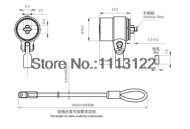 High Security steel cable lock 7 Pins Tubular key ... – Grandado