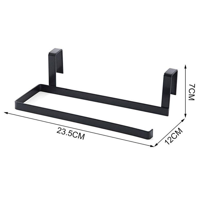 cabinet kitchen paper holder roll paper holder towel rack free punching household kitchen storage rack tool