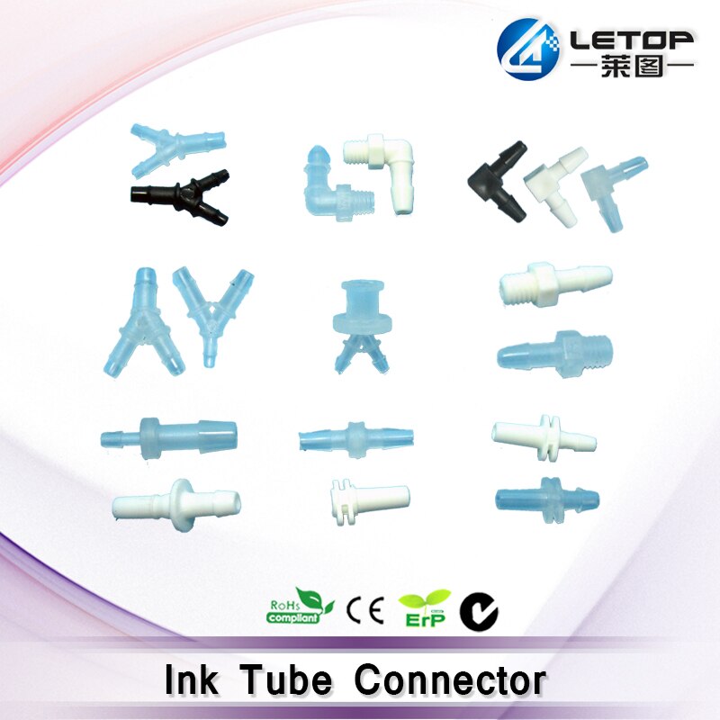 Corrosion Resistant LETOP Parts Printer Ink Tube Connector Plastic