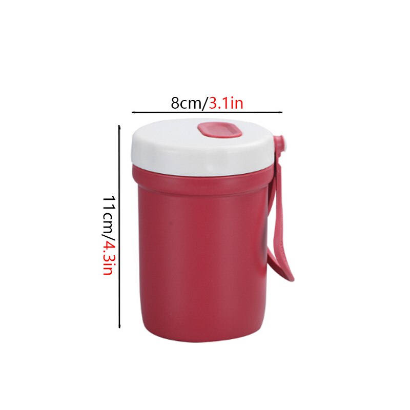 Kunststoff Suppe Kasten Versiegelt dicht Lunchbox freundlicher Frühstück Reisbrei Suppe Tasse Lebensmittel Container Mahlzeit Vorbereitung Bento Kasten