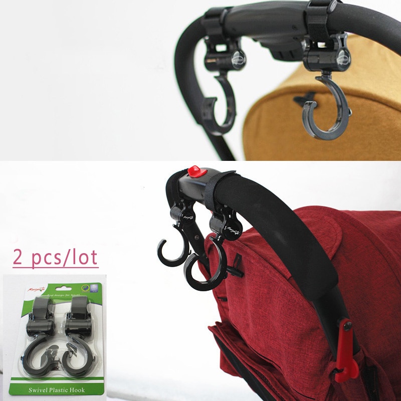 2 stk/parti baby klapvogn krog taske håndtag gribe barnevogne bil tilbehør kroge rotere 360 bugaboo yoya plus babyzen yoyo tilbehør