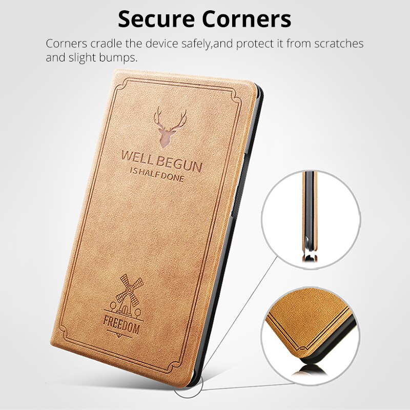 Para Xiaomi Mi Pad 4 8,0 Tablet Funda Ultra ajustado Retro plegable Flip Stand de cuero de la PU cubierta inteligente para Xiaomi MiPad 4 8