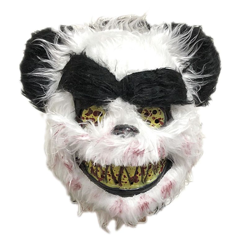Adulte enfants Halloween en peluche Animal sanglant lapin ours masque mascarade effrayant Performance accessoire effrayant visage monstre déguisement fournitures: D
