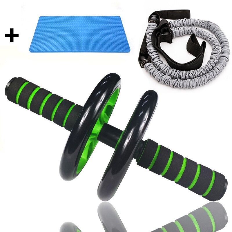 Gym Abdominale Wiel Ab Roller Met Weerstand Pull Rope Voor Oefening Spier Training Stabiele Druk Roller Thuis Fitnessapparatuur: Blauw