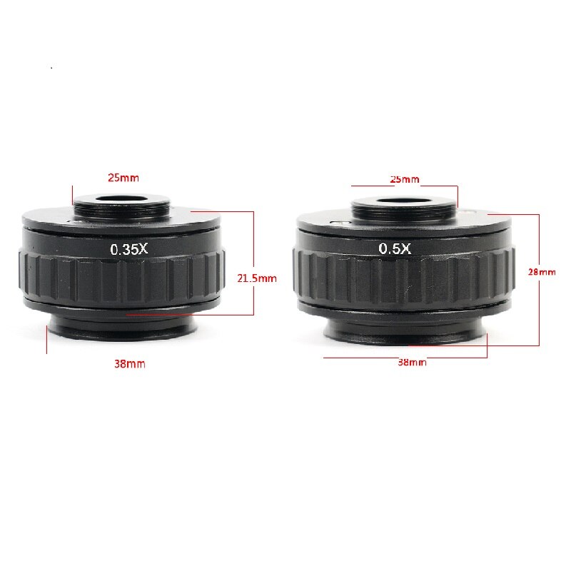 0.35X 0.5X CTV Adapter Lens Focus Adjustable 38mm Microscope Connector To C-Mount Video Camera: 0.35X 0.5X
