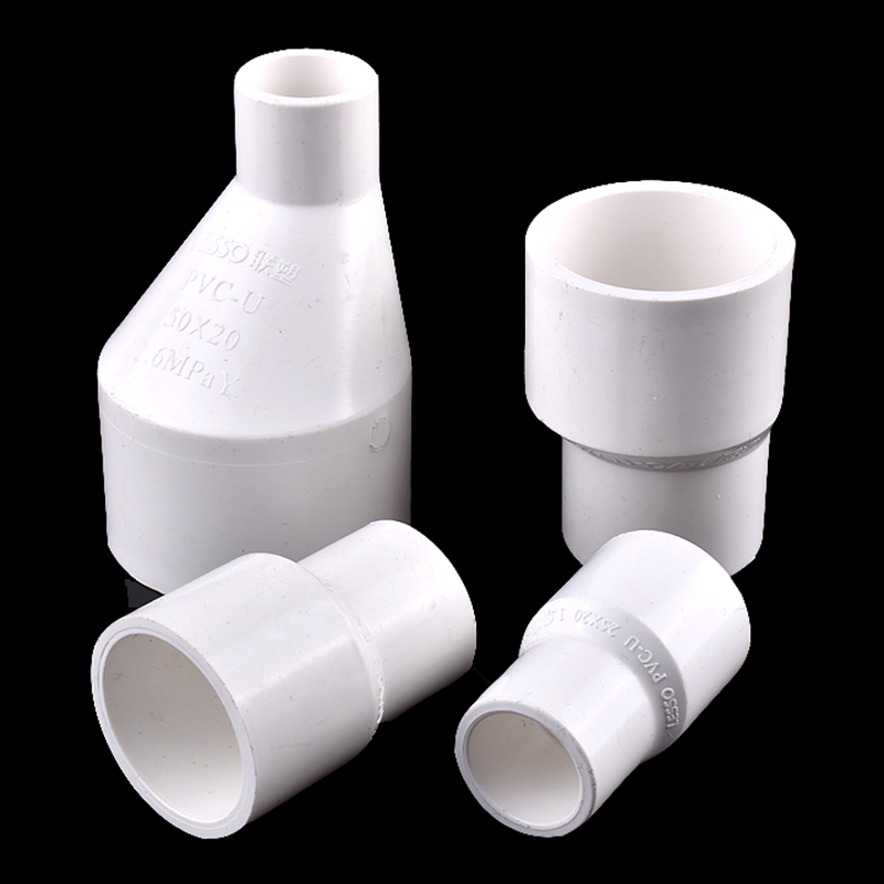 1Pc PVC Straight Eccentric Reducer Connectors, Garden Irrigation Water Pipe Joint Drainage Pipe Accessories Fish Tank Adapter