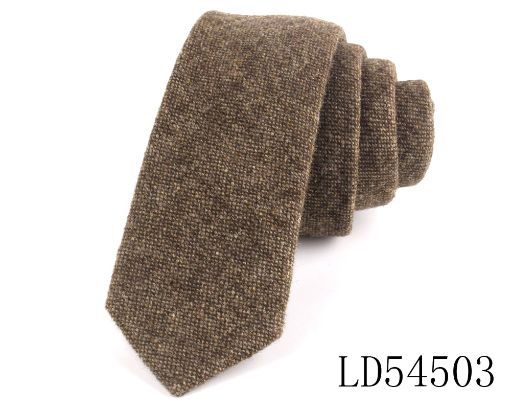 Cravatte sottili in lana per uomo Donna Cravatte casuale a righe Cravatte strette Ragazzo Ragazze Cravatta di lana Gravata Regalo Cravatte uniformi: verde