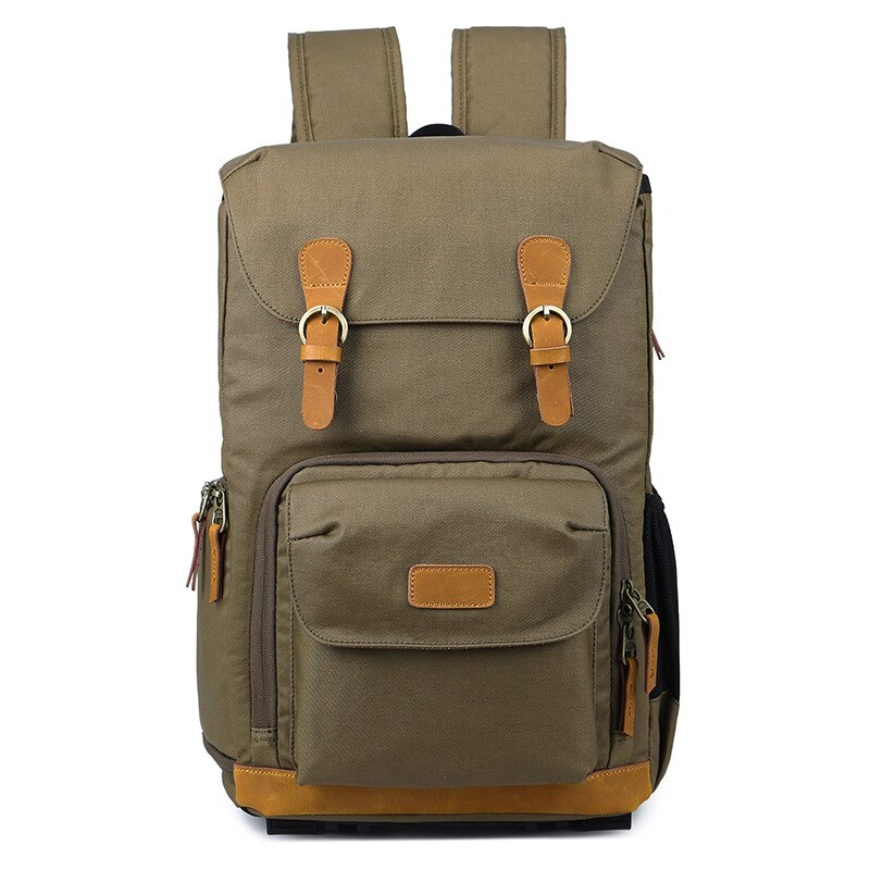 Dslr kamera rygsæk taske med laptop rum 15 "til fotografer kameraer stativ tilbehør, kamera taske rygsæk: Militærgrøn