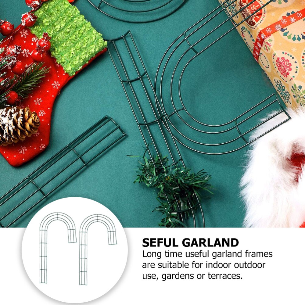 4Pcs Cane Iron Wreath Frame DIY Wreath Accessory Christmas Wreath Accessory